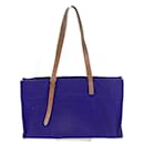 Sac fourre-tout en toile violet Hermes - Hermès