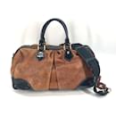 Louis Vuitton Brown Leather Boston Bag