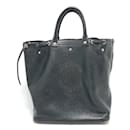 Louis Vuitton Black Leather Tote Bag