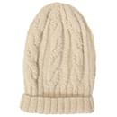 Eugenia Kim Cable Knit Beanie in Cream Wool