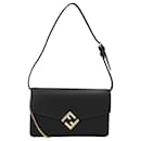 Portafoglio Fendi FF Diamonds Wallet On Chain Nero