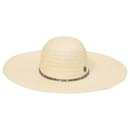 Maison Michel Crystal Embellished Hat in Beige Straw