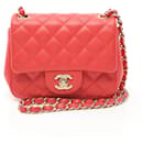 Bolsa de ombro de couro Chanel Mini Flap Bag 31230125 em boas condições