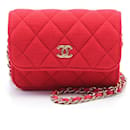 Chanel Quilted Jersey Fabric Mini VIP Bag Cotton Shoulder Bag in Great Condition