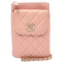 Chanel Matelasse Phone Case Leather Shoulder Bag 29614670 in Great Condition