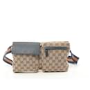 Gucci GG Canvas Waist Belt Bag Canvas Belt Bag 28566 in Very Good Condition