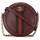 Gucci Rote Mini Runde Ophidia Leder Umhängetasche