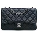 Chanel Blue Medium Quilted Lambskin 3 Accordion Flap