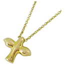 Tiffany Necklace Bird Cross K18YG Yellow Gold Women's - Tiffany & Co