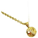 Chanel Coco Mark Metal Gold Necklace