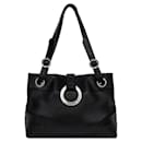 Bvlgari Logomania Black Leather Tote Bag - Bulgari