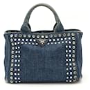 Prada Canapa Jewel Studded Tote Bag