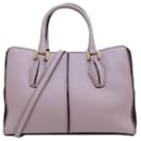 Sac fourre-tout en cuir violet Tod's