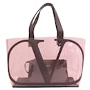 Sac fourre-tout en vinyle rose Valentino