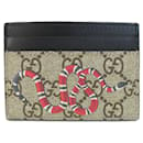 Porta biglietti da visita Gucci 451277 Kingsnake GG Supreme