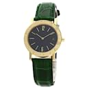 Bvlgari BB33GL Yellow Gold Leather Men's Watch - Bulgari