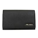 Prada Black Leather Card Case