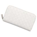 Bottega Veneta White Intrecciato Long Wallet