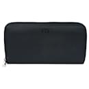 Christian Dior Long Wallet in Navy Leather