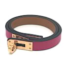 Hermes Double Bracelet in Pink Leather - Hermès