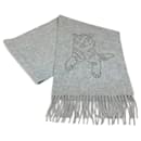 Hermes Gray Stole with Royal Embroidery - Hermès