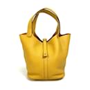 Hermes Yellow Leather Handbag - Hermès