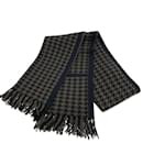 Hermes Houndstooth Fringe Scarf - Hermès