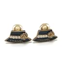 Boucles d'oreilles clips noires Chanel 02A