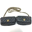 Borsa a spalla in pelle nera Chanel