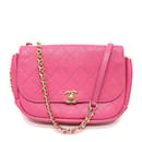 Chanel Pink Leather Shoulder Bag