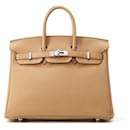 Bolsa Hermes Birkin 25 em Taurillon Nobillo Biscuit - Hermès