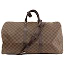 Sac Boston Keepall Bandoulière 55 en toile Damier N41414 de Louis Vuitton