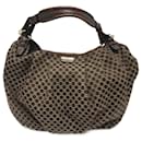 Bolso de hombro de cuero marrón Celine Macadam - Céline