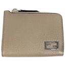 Fendi Beige Leather Coin Purse