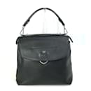 Mochila de cuero negro Fendi 8BZ042