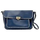 Valentino Garavani Blue Leather Shoulder Bag