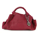 Sac à main Loewe en cuir nappa Aire rouge vin