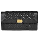 Chanel Boy Chanel Long Wallet in Black Caviar Leather