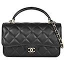 Bolsa de ombro Chanel Matelassé Coco Mark com corrente para telefone