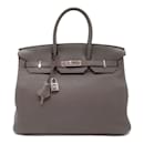 Sac à main Hermes Birkin 35 en cuir Togo marron - Hermès