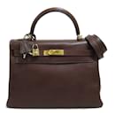 Sac à main Hermes Kelly 32 Chocolat - Hermès