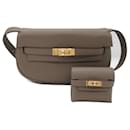 Borsa a spalla Hermes Kelly Move Etoupe Grey - Hermès