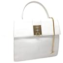 Celine Vintage Weißer Lederhandtasche - Céline