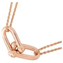 Tiffany & Co. Pink Gold Necklace with Large Double Link Pendant