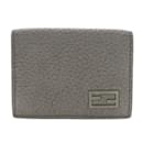 Fendi Gray Calfskin Bi-fold Wallet