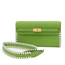 Borsa a spalla Hermes Kelly To Go in verde - Hermès