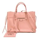 Rosa Lederhandtasche von Balenciaga