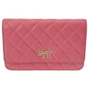 Chanel Matelasse Chain Wallet in Pink Champagne