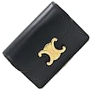 Celine Black Leather Card Case - Céline