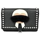 Fendi Carlito Chain Wallet in Black Leather